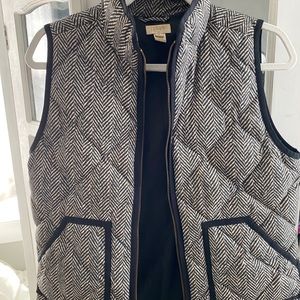 J. Crew herringbone vest / puffer quilted vest